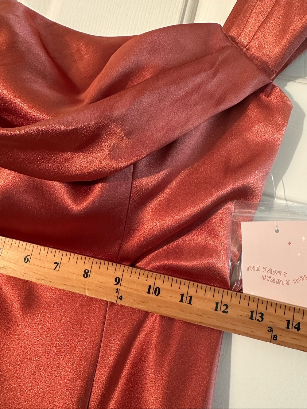 BIRDY GRAY XS Wedding Formal MIA Shiny Satin Maxi Dress Terracotta Convertible - Picture 15 of 16